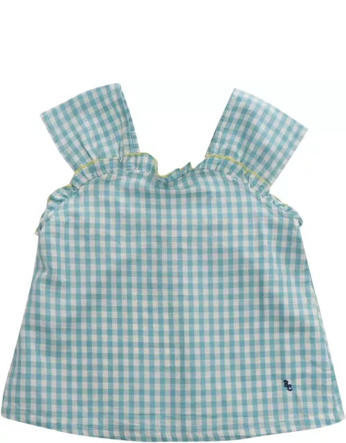 Bobo Choses Checked Patterned Top