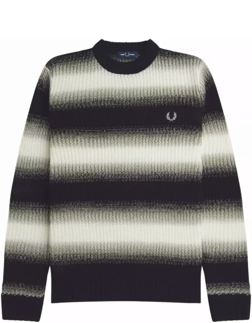 Fred Perry Fp Striped Open Knit Jumper