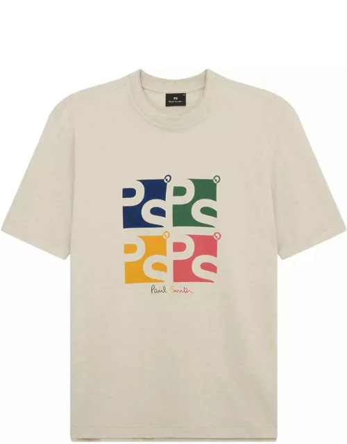 PS by Paul Smith Mens Reg Fit Ss T Shirt Square P