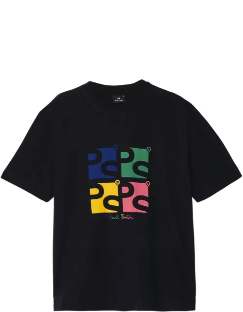 PS by Paul Smith Mens Reg Fit Ss T Shirt Square P