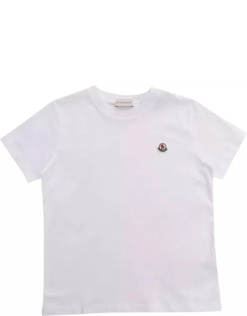 Moncler White T-shirt With Logo