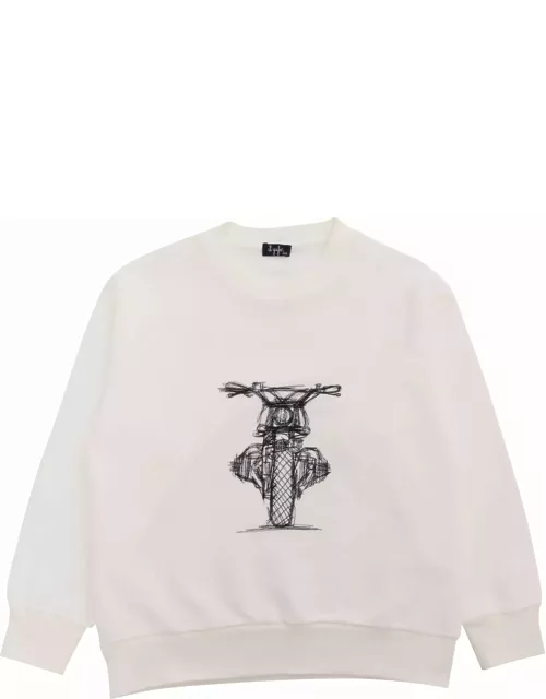 Il Gufo White Sweatshirt With Print