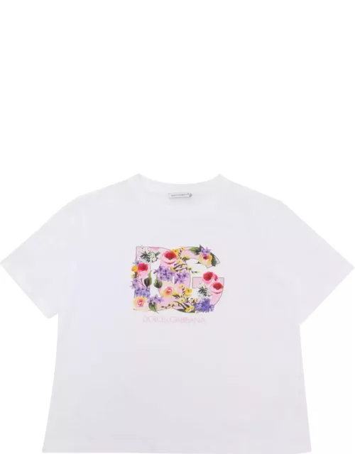 Dolce & Gabbana Whit T-shirt With Logo