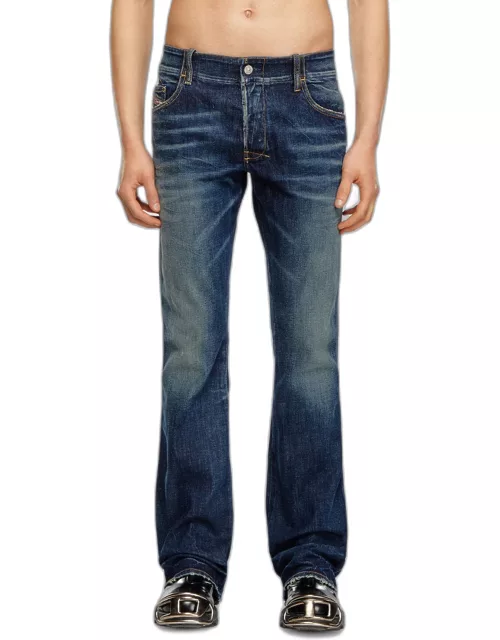 Men's Bootcut Jeans with Back Buckle