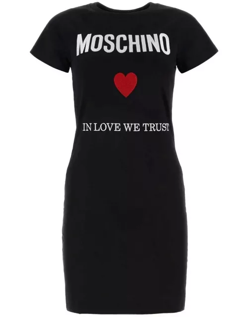 Moschino Logo Embroidered Crewneck Mini T-shirt Dres