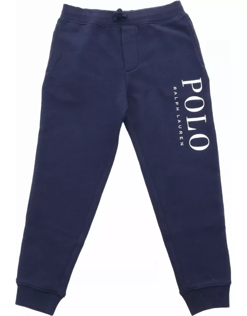Polo Ralph Lauren Blue Joggers With Logo