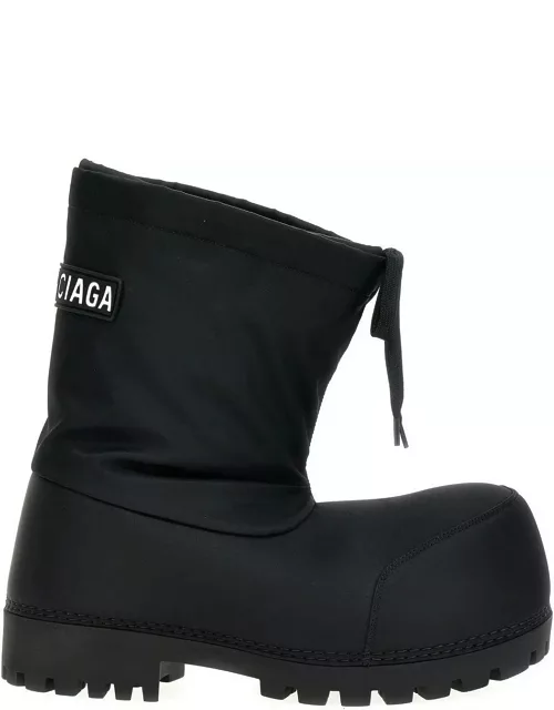 Balenciaga Black Nylon Alaska Ankle Boot