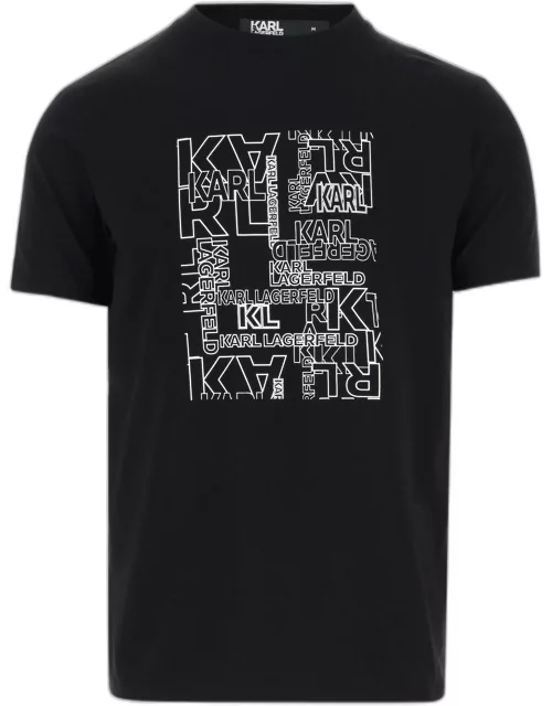 Karl Lagerfeld Stretch Cotton T-shirt With Logo