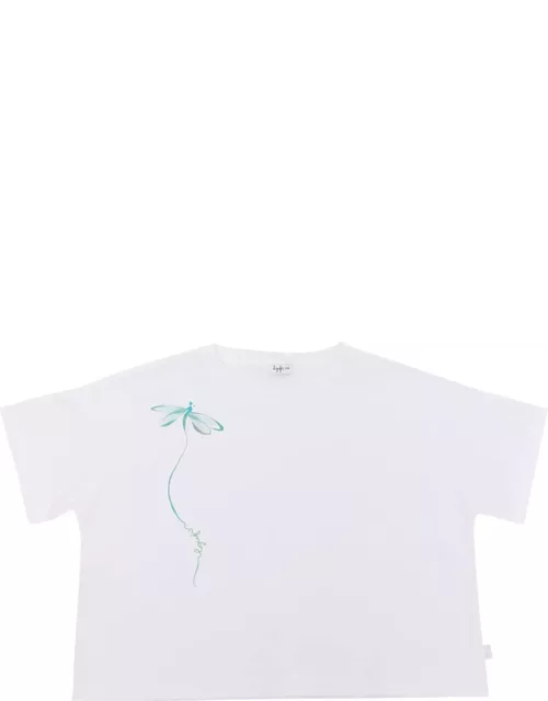 Il Gufo Cropped T-shirt With Print.