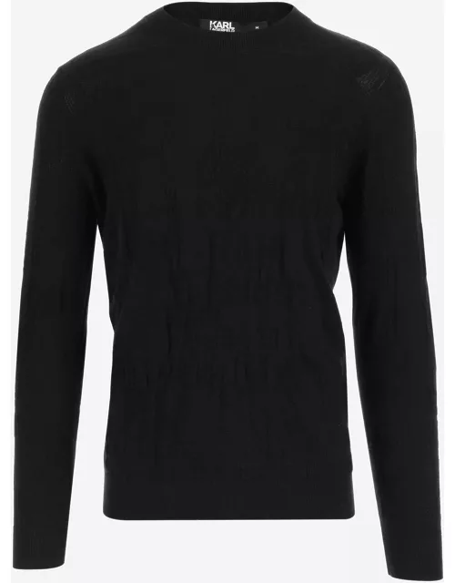Karl Lagerfeld Cotton Sweatshirt With All-over Logo