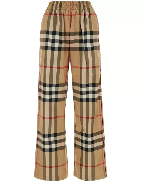 Burberry Embroidered Cotton Wide-leg Pant