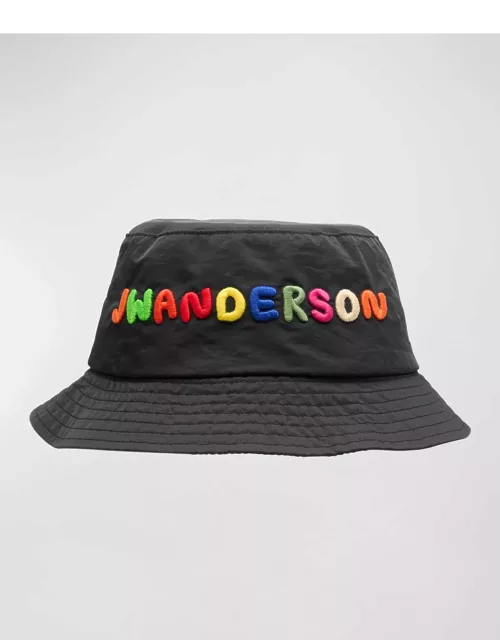 Men's Logo Embroidery Bucket Hat