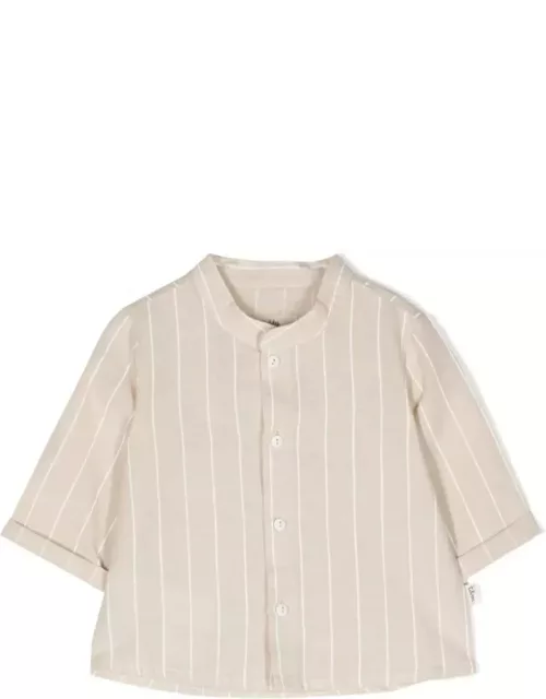 Teddy & Minou Pinstripe Linen Blend Shirt