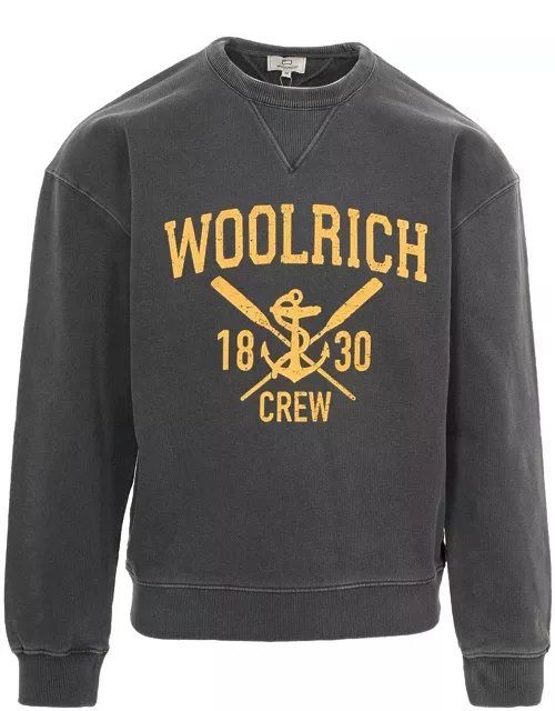 Woolrich Logo Printed Crewneck Sweatshirt