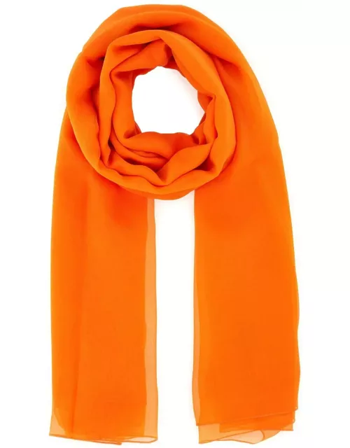 Alberta Ferretti Orange Silk Scarf