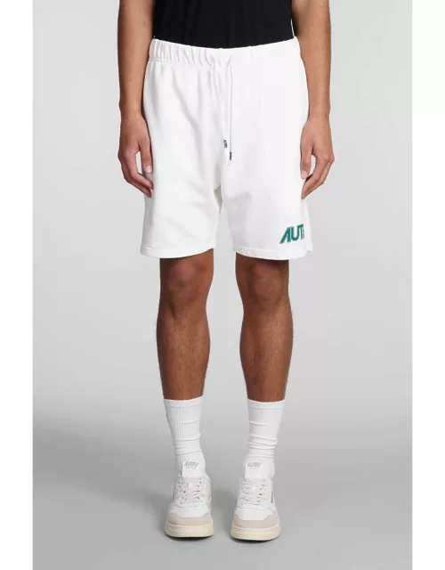 Autry Shorts In White Cotton