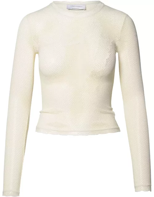 Blumarine White Polyamide Blend T-shirt