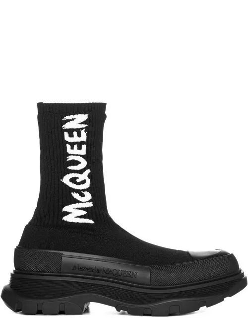 Alexander McQueen Tread Slick Logo Intarsia Boot
