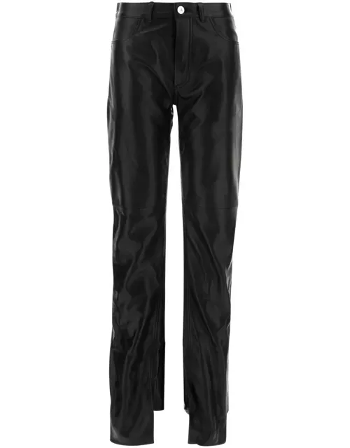 The Attico Black Leather Pant