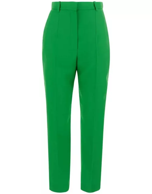 Alexander McQueen Green Wool Tailored Trouser
