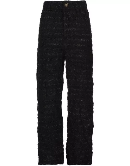 Balenciaga Tweed Metallic Thread Trouser