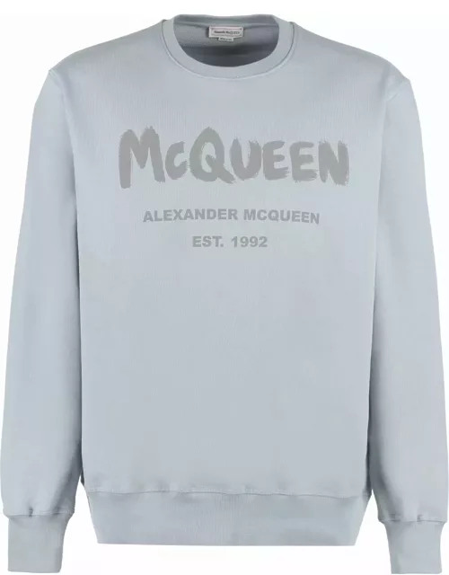 Alexander McQueen Logo Detail Cotton Sweatshirt