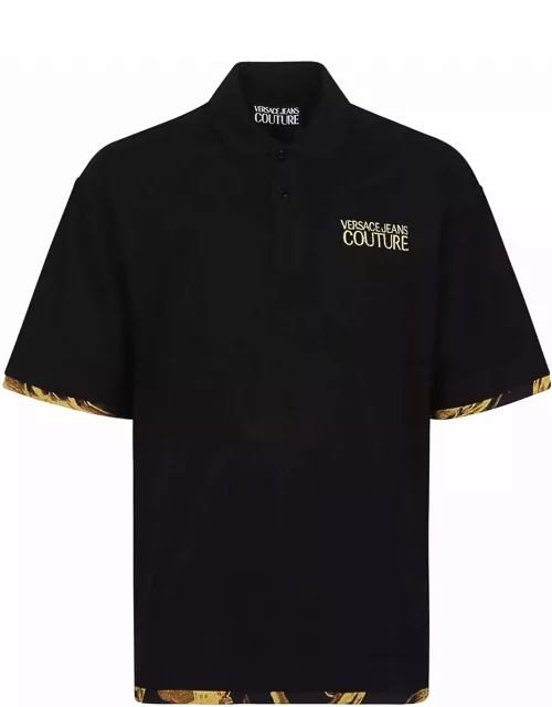 Versace Jeans Couture Baroque Short Sleeve Polo Shirt