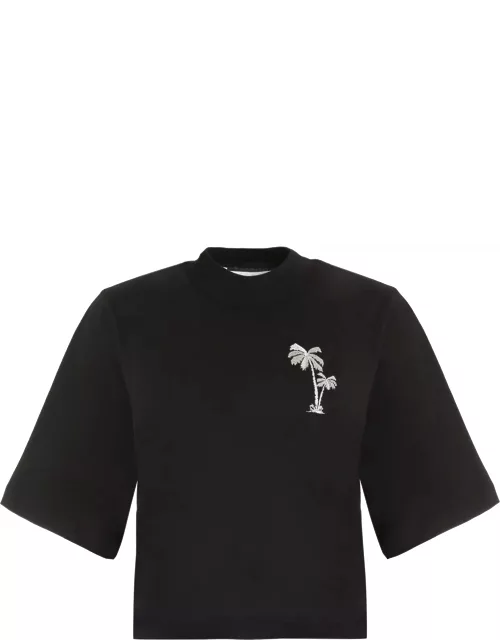 Palm Angels Cotton Crew-neck T-shirt