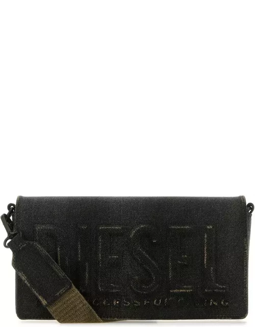 Diesel Black Denim M Biscotto Crossbody Bag