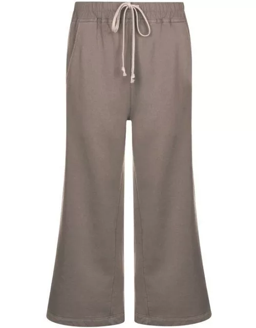 RICK OWENS DRKSHDW Drawstring Cropped Trousers - Grey