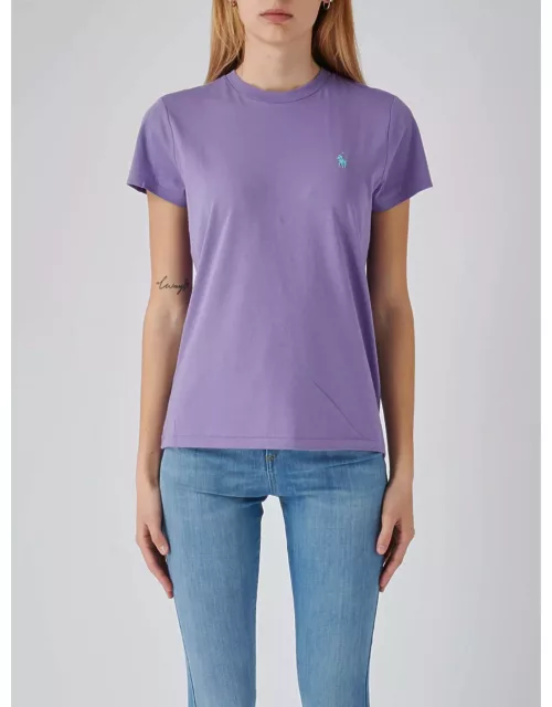 Polo Ralph Lauren Purple T-shirt With Contrasting Pony