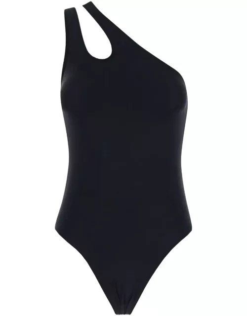 Federica Tosi Black Cut Out Swimsuit In Techno Fabric Stretch Woman