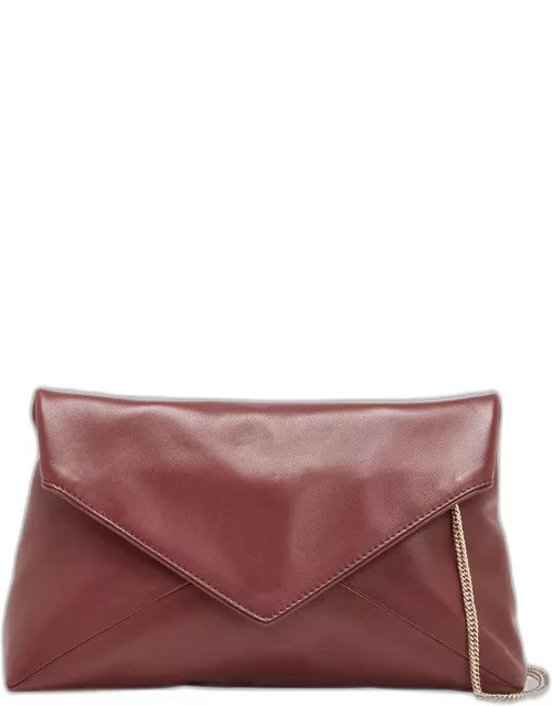 Envelope Flap Leather Clutch Bag