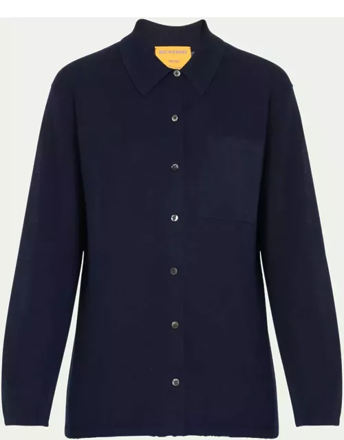 Showtime Cashmere Collared Button-Front Shirt