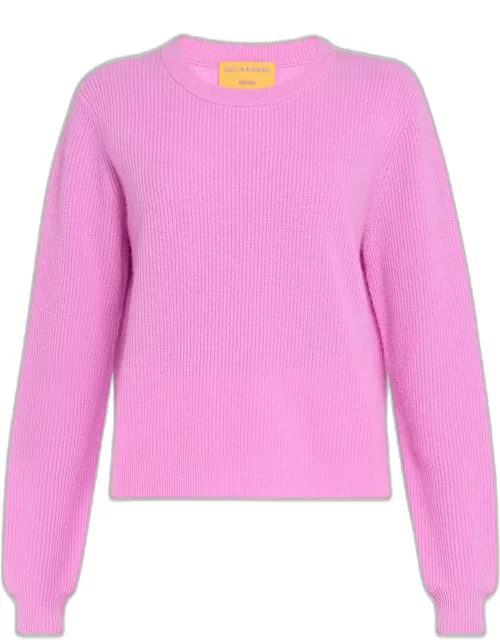 Cashmere Light Rib Crewneck Sweater