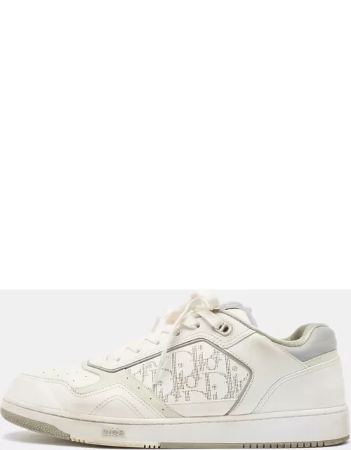 Dior White/Grey Leather B27 Low Top Sneaker