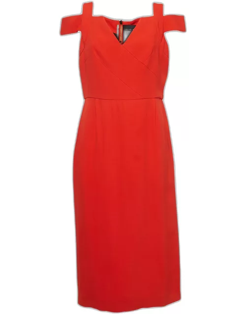 Limited Edition by Roland Mouret Bright Red Stretch Crepe Erskin Dress