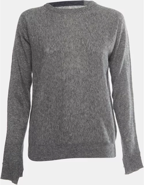 Zadig & Voltaire Grey Cashmere Blend Round Neck Sweater