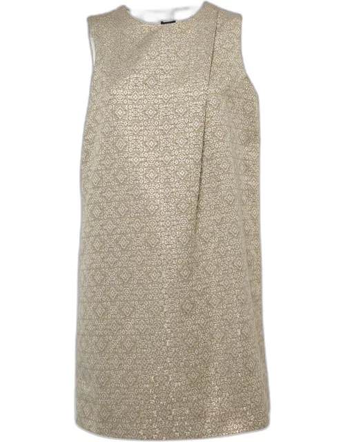Joseph Metallic Jacquard Lame Sleeveless Mini Dress