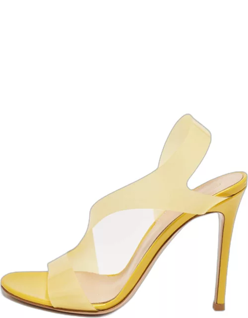 Gianvito Rossi Yellow PVC Metropolis Sandal