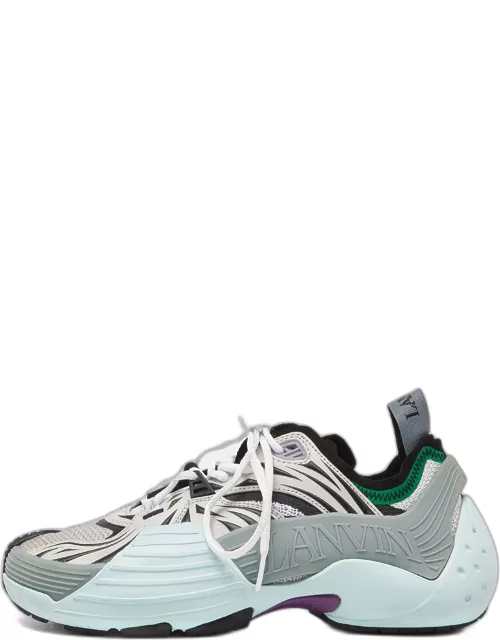 Lanvin Multicolor Mesh and Rubber Lace Up Sneaker