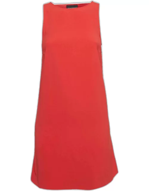 Zadig & Voltaire Red Crepe Cut-Out Detail Sleeveless Mini Raff Dress