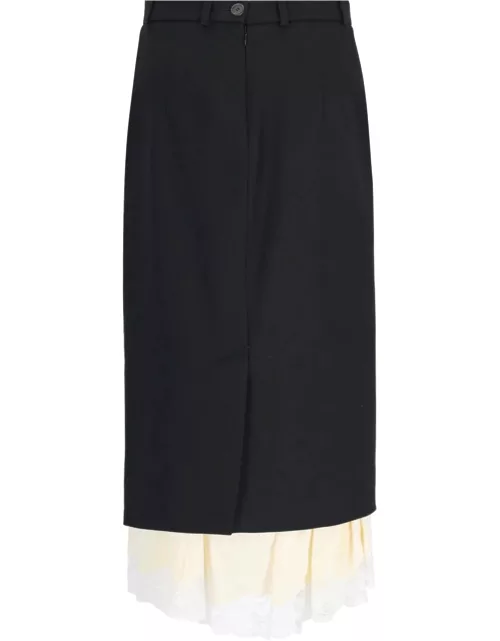 Balenciaga 'Lingerie Tailored' Midi Skirt