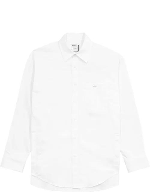 Wooyoungmi Logo-print Cotton-poplin Shirt - White - 48 (IT48 / M)