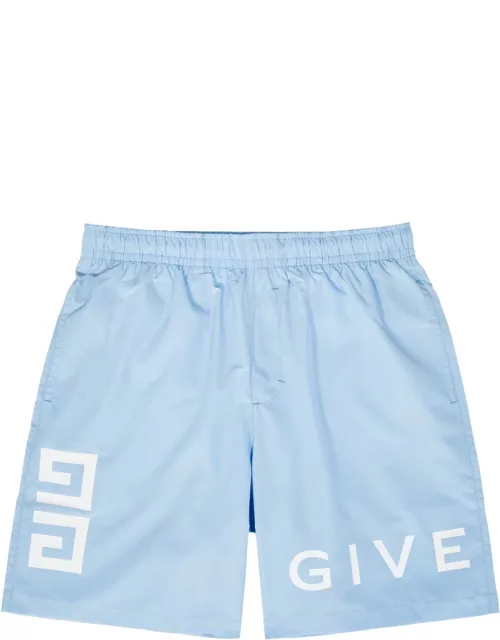 Givenchy Logo-print Shell Swim Shorts - Blue