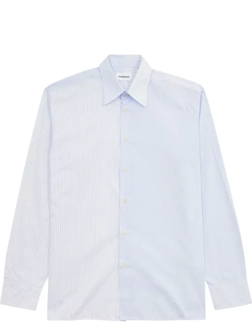 Soulland Perry Striped Cotton Shirt - Blue