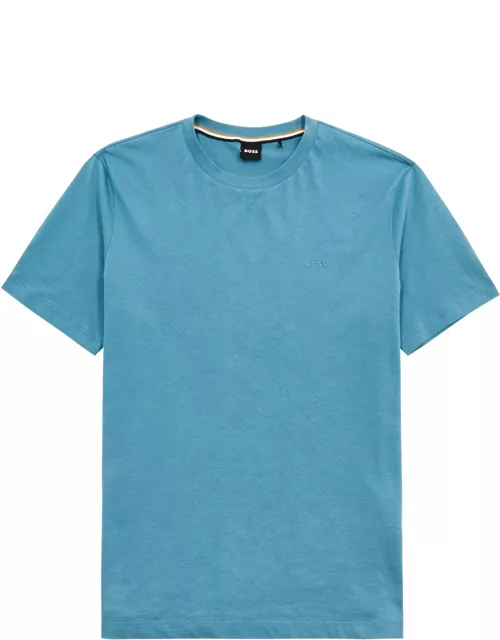 Boss Thompson Logo Cotton T-shirt - Blue