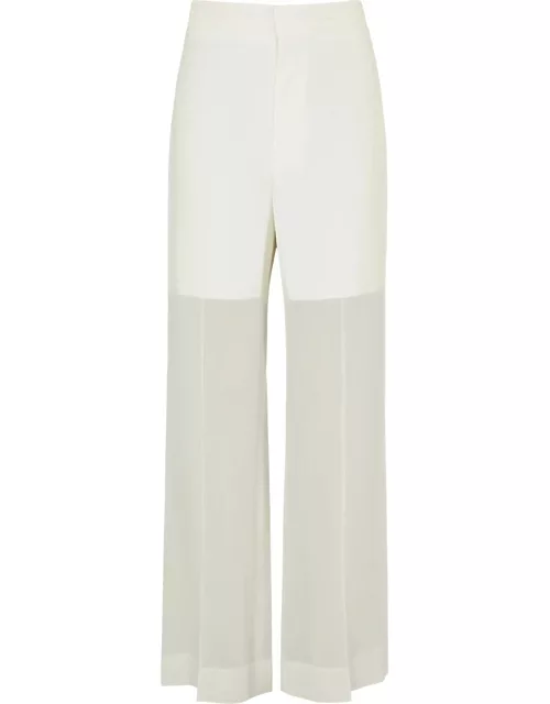 Victoria Beckham Panelled Straight-leg Woven Trousers - White - 6 (UK6 / XS)