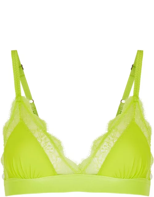 Love Stories Love Lace Lace-trimmed Soft-cup bra - Lime