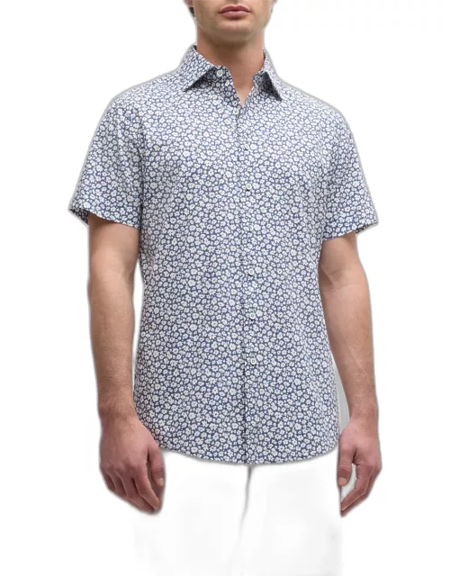 Men's Bolton Street Floral-Print Short-Sleeve Shirt